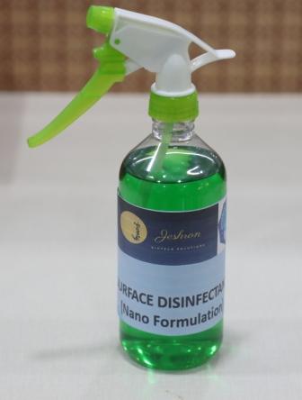 Nanoparticle Coated Surface Disinfectant